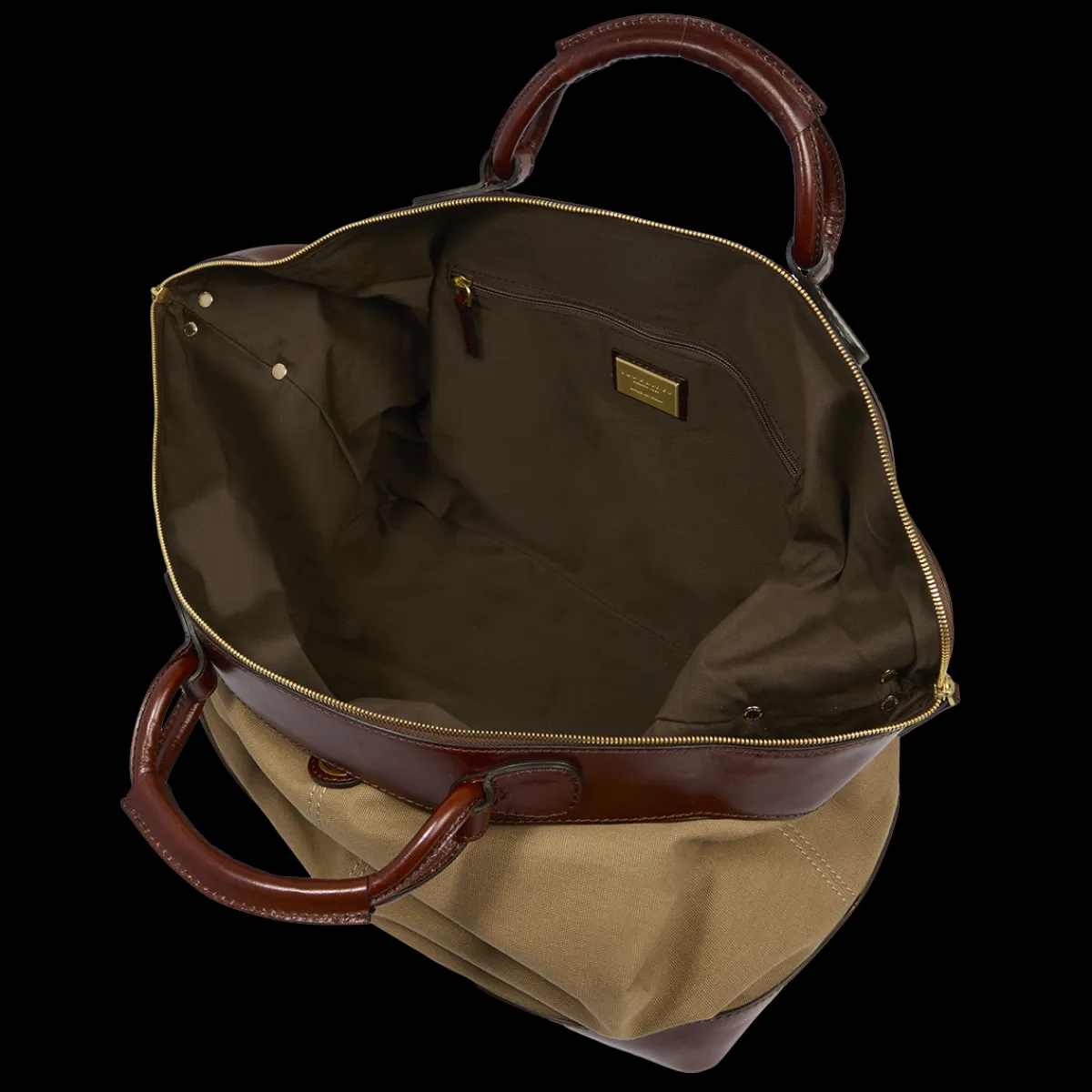 Borsone in pelle e tessuto small size-The Bridge Sale