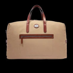 Borsone in pelle e tessuto medium size-The Bridge Outlet