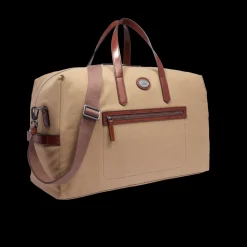 Borsone in pelle e tessuto medium size-The Bridge Outlet