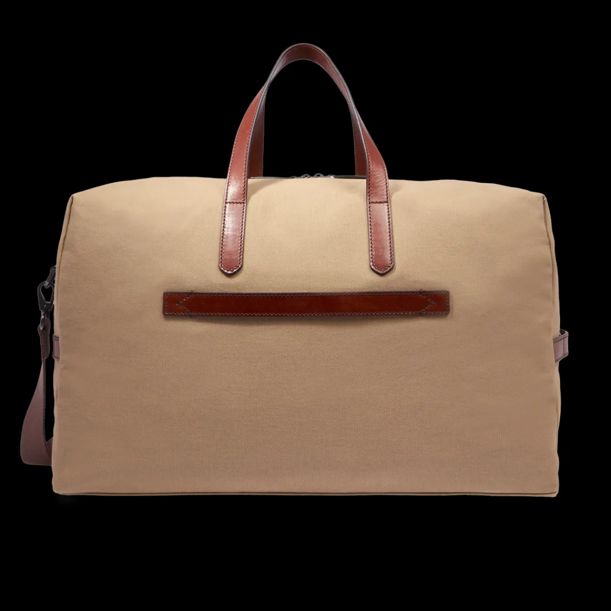 Borsone in pelle e tessuto medium size-The Bridge Outlet
