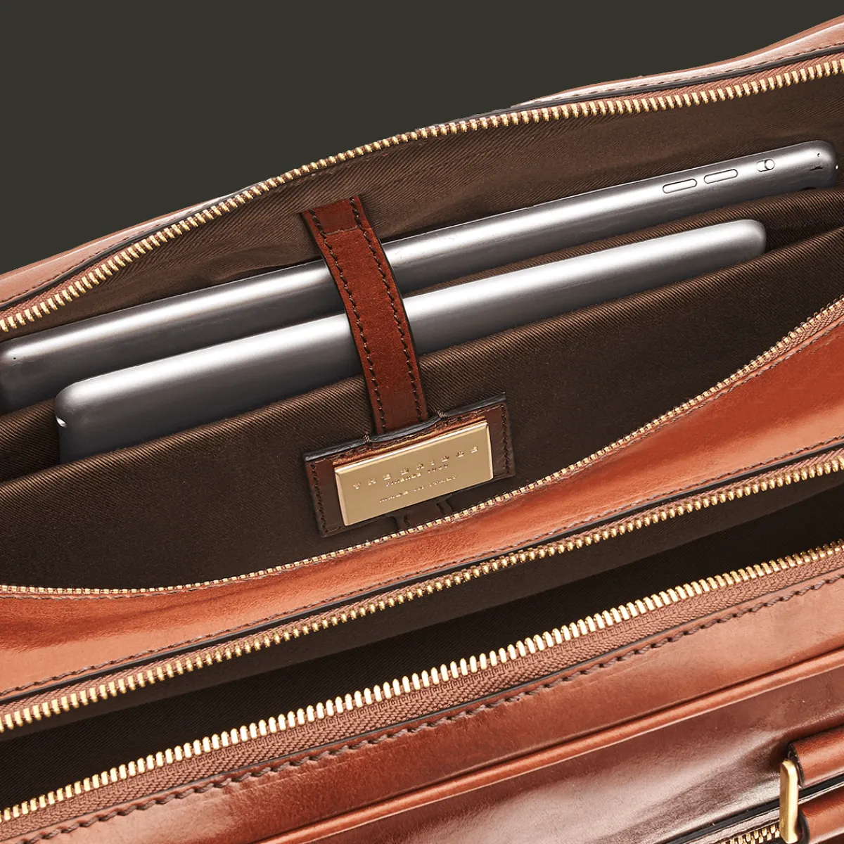 Cartella di pelle uomo con tracolla removibile-The Bridge Discount