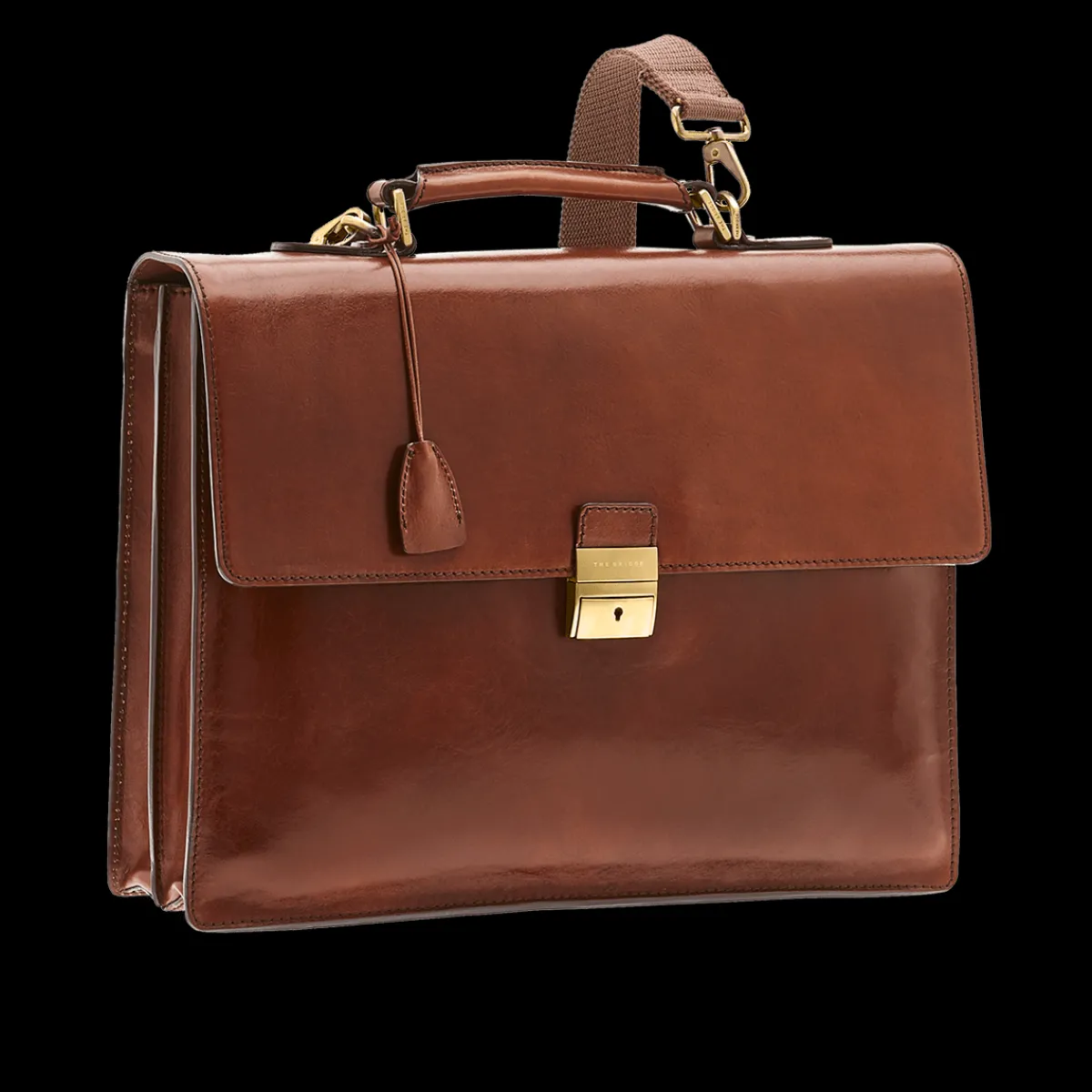 Cartella di pelle uomo porta pc con tracolla-The Bridge New
