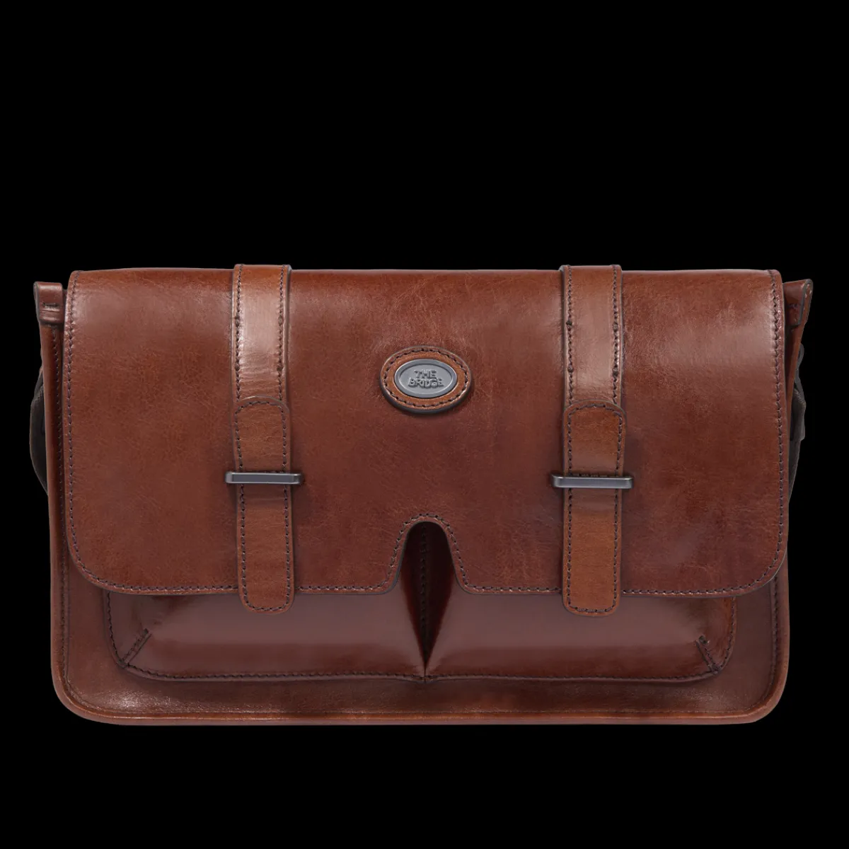 Cartella in pelle con tracolla-The Bridge Discount