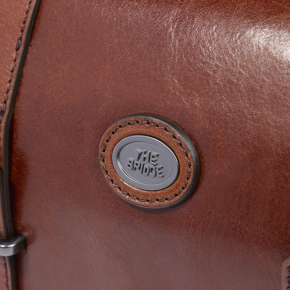 Cartella in pelle con tracolla-The Bridge Discount