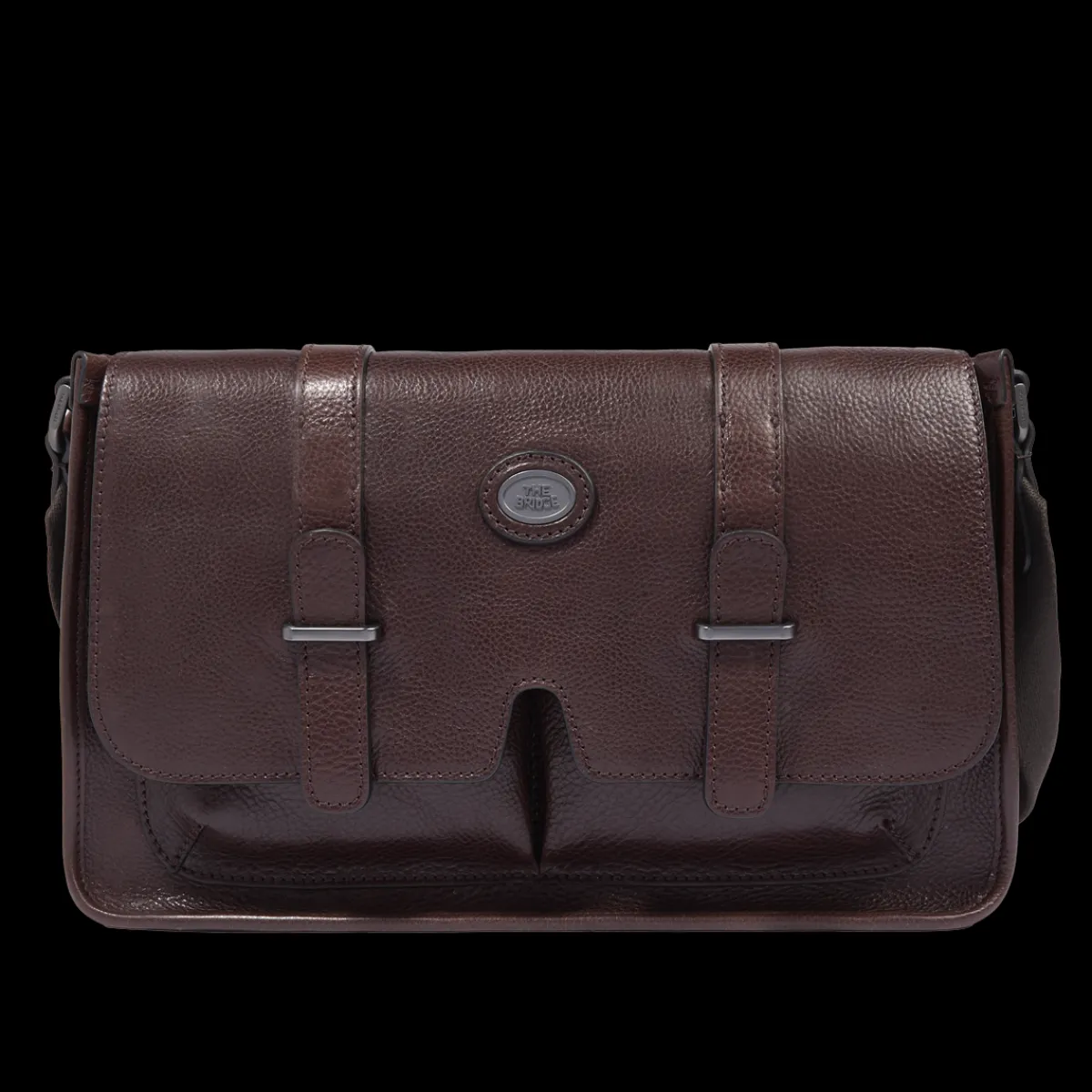 Cartella in pelle con tracolla-The Bridge New