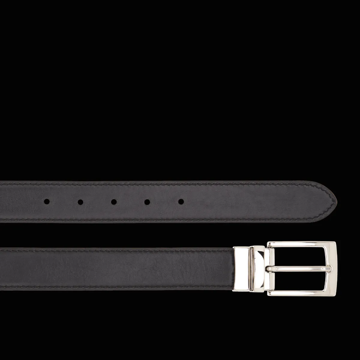Cintura in pelle uomo reversibile nero/marrone-The Bridge Sale