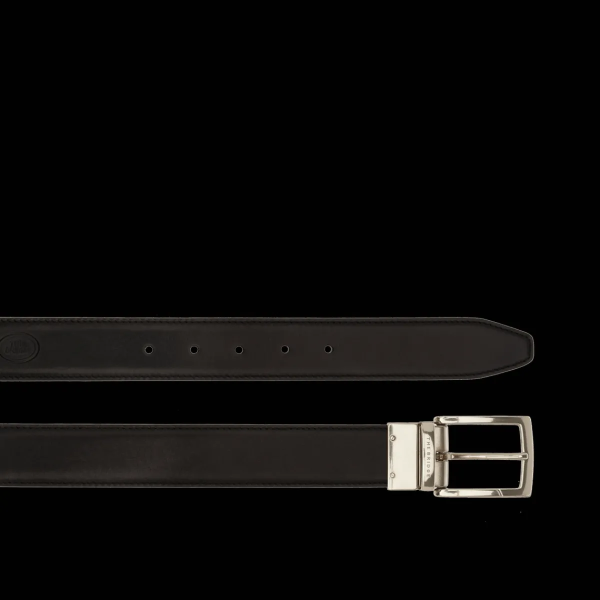 Cintura in pelle uomo reversibile nero/marrone-The Bridge Clearance