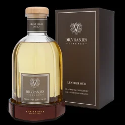Limited Edition fragranza ambiente Leather Oud (1250 ml) con sottobottiglia in pelle-The Bridge