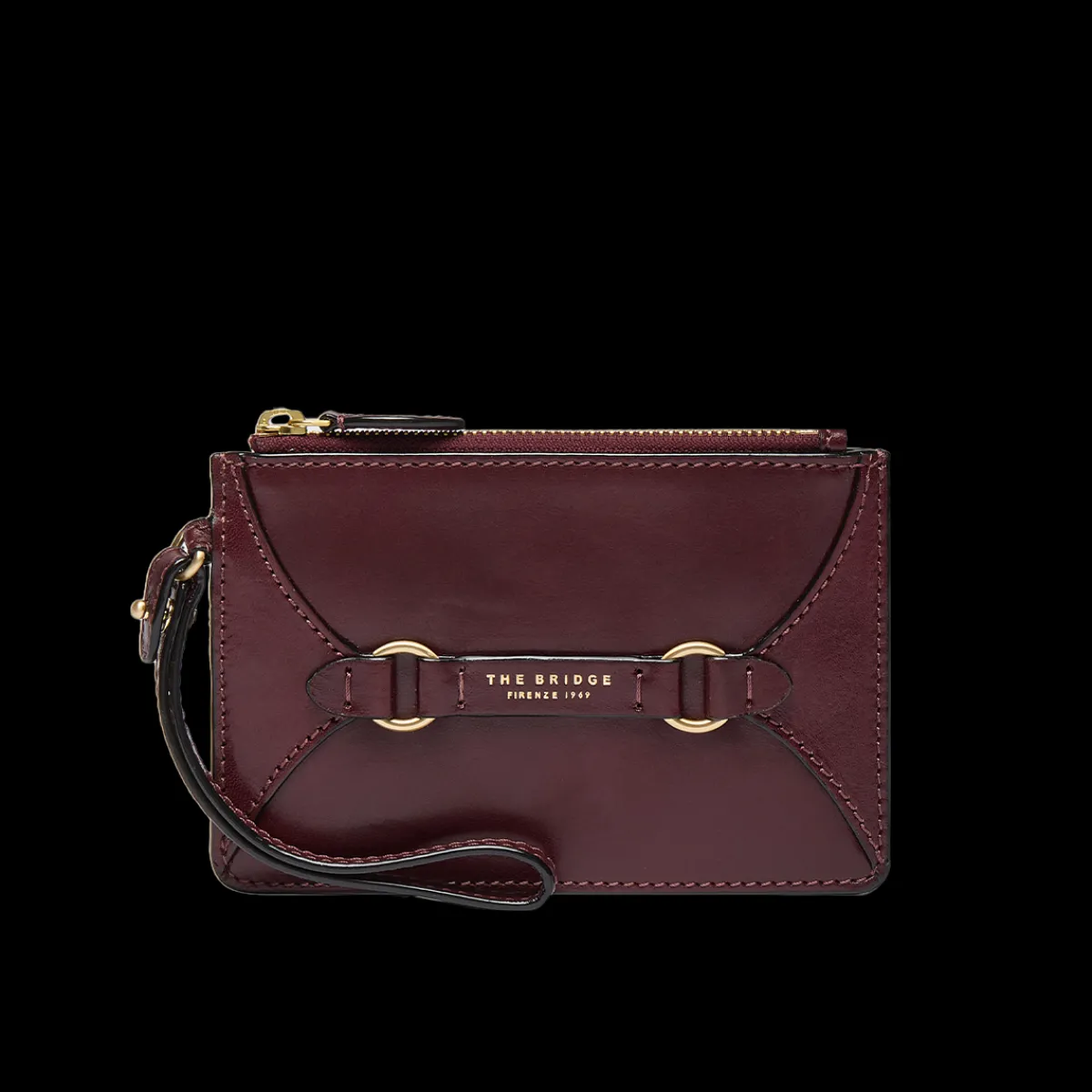Pochette in pelle donna con zip-The Bridge Best