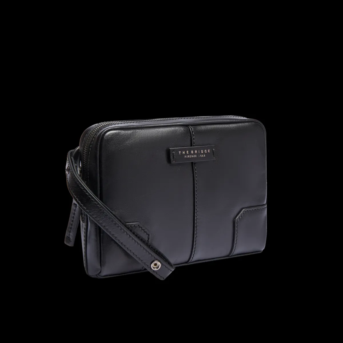 Pochette uomo in pelle con zip-The Bridge Online