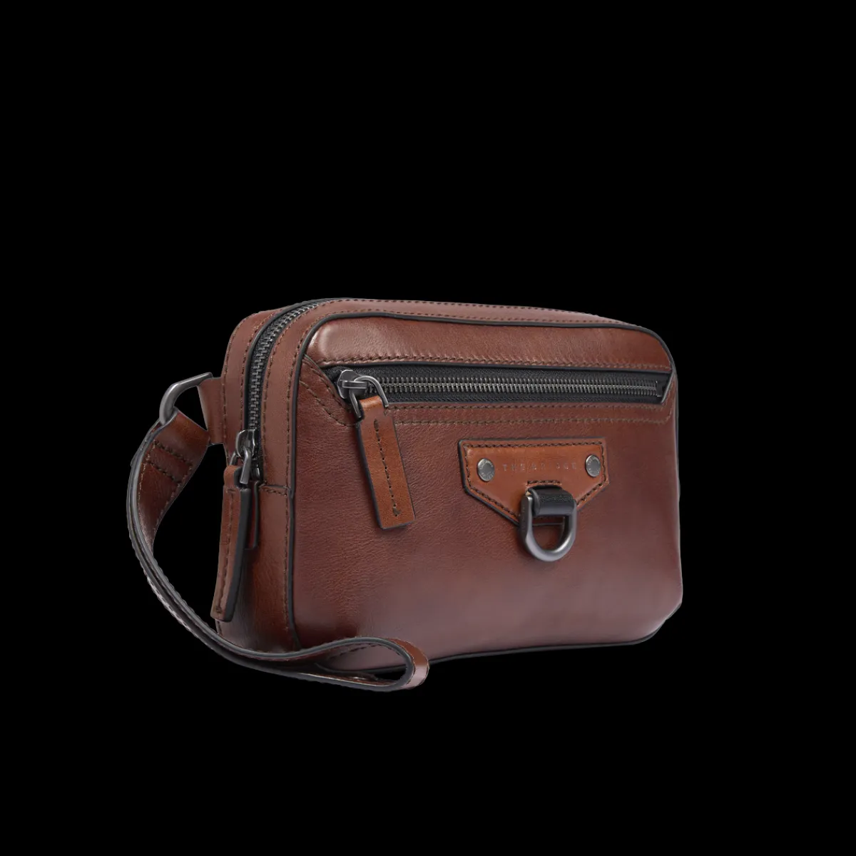 Pochette uomo in pelle con zip-The Bridge New