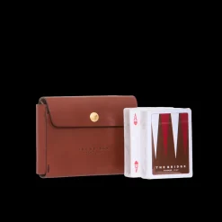 Porta carte da gioco doppioo con carte in pelle-The Bridge Best