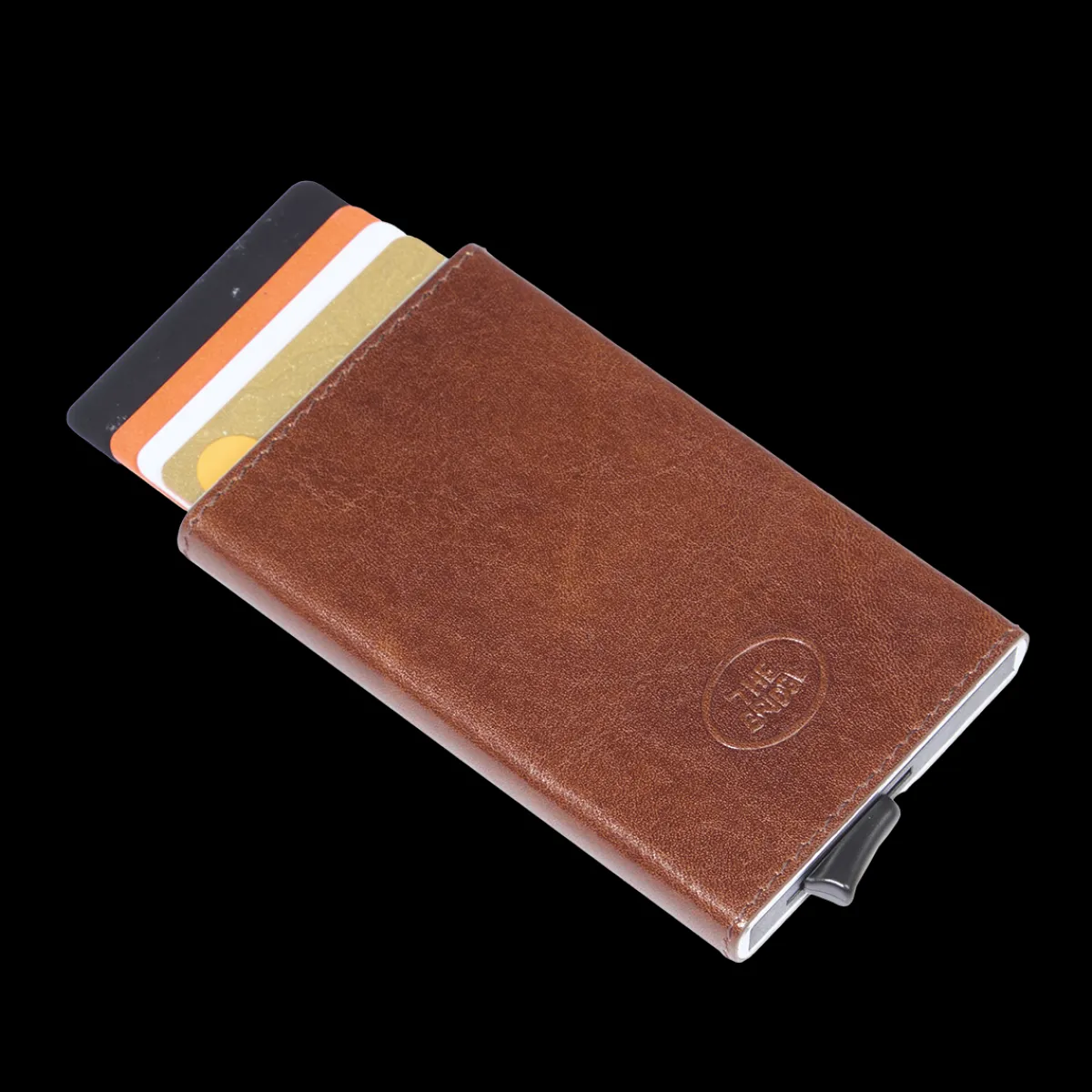 Portacarte in pelle a scatto con protezione rfid-The Bridge Hot