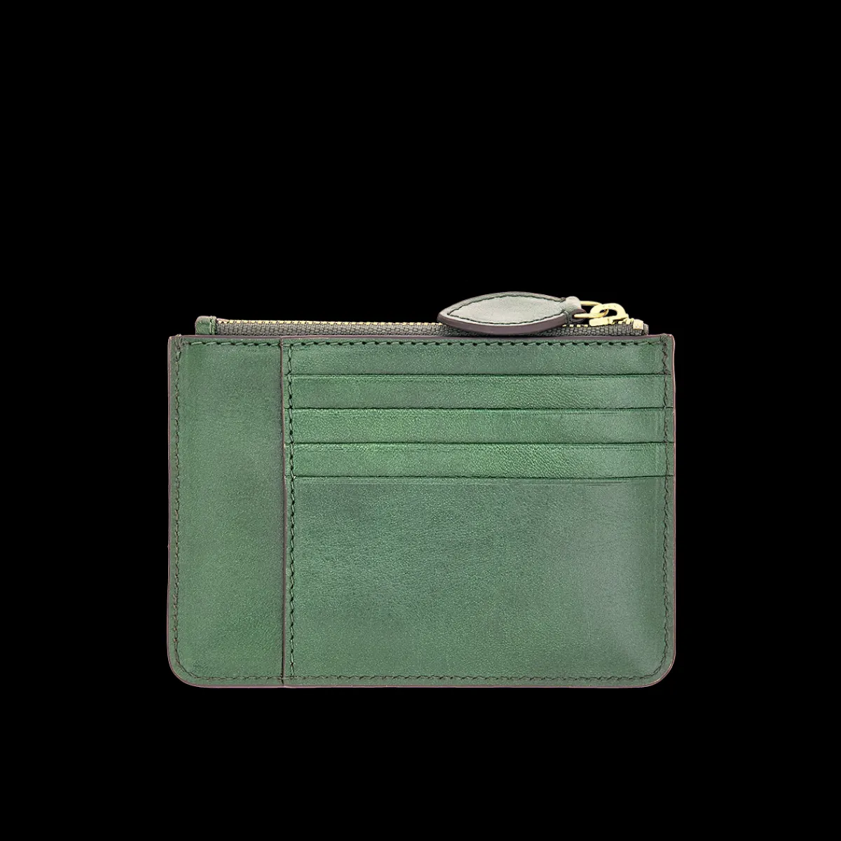 Portacarte in pelle compatto con zip-The Bridge Discount