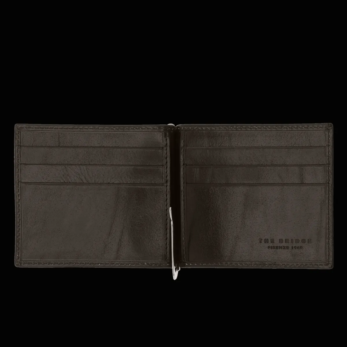 Portacarte in pelle con fermasoldi-The Bridge Sale