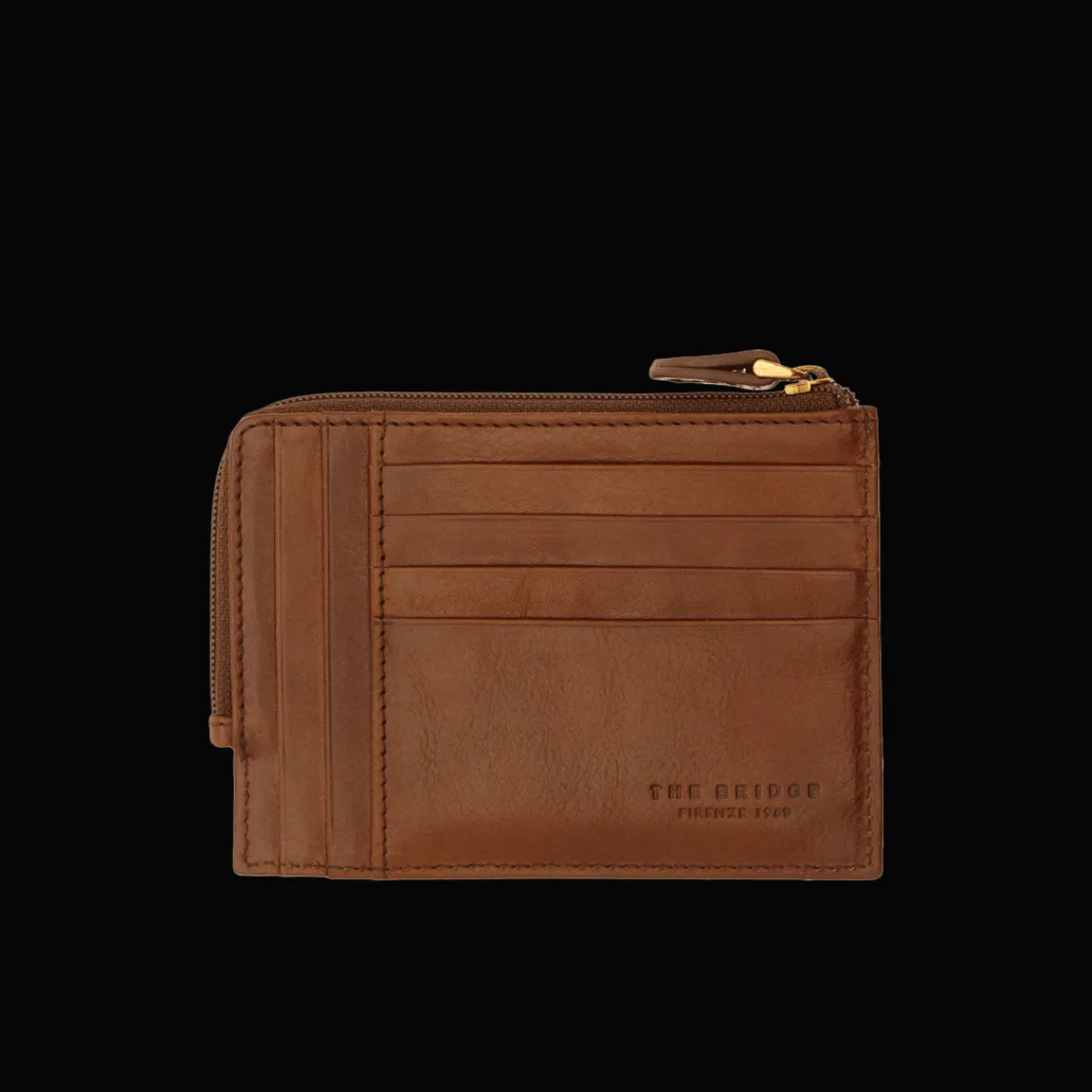 Portacarte in pelle con zip-The Bridge Outlet