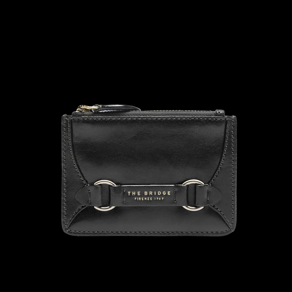 Portacarte in pelle donna con zip-The Bridge Hot