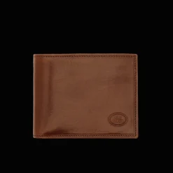 Portafogli di pelle da uomo con portamonete a zip-The Bridge New