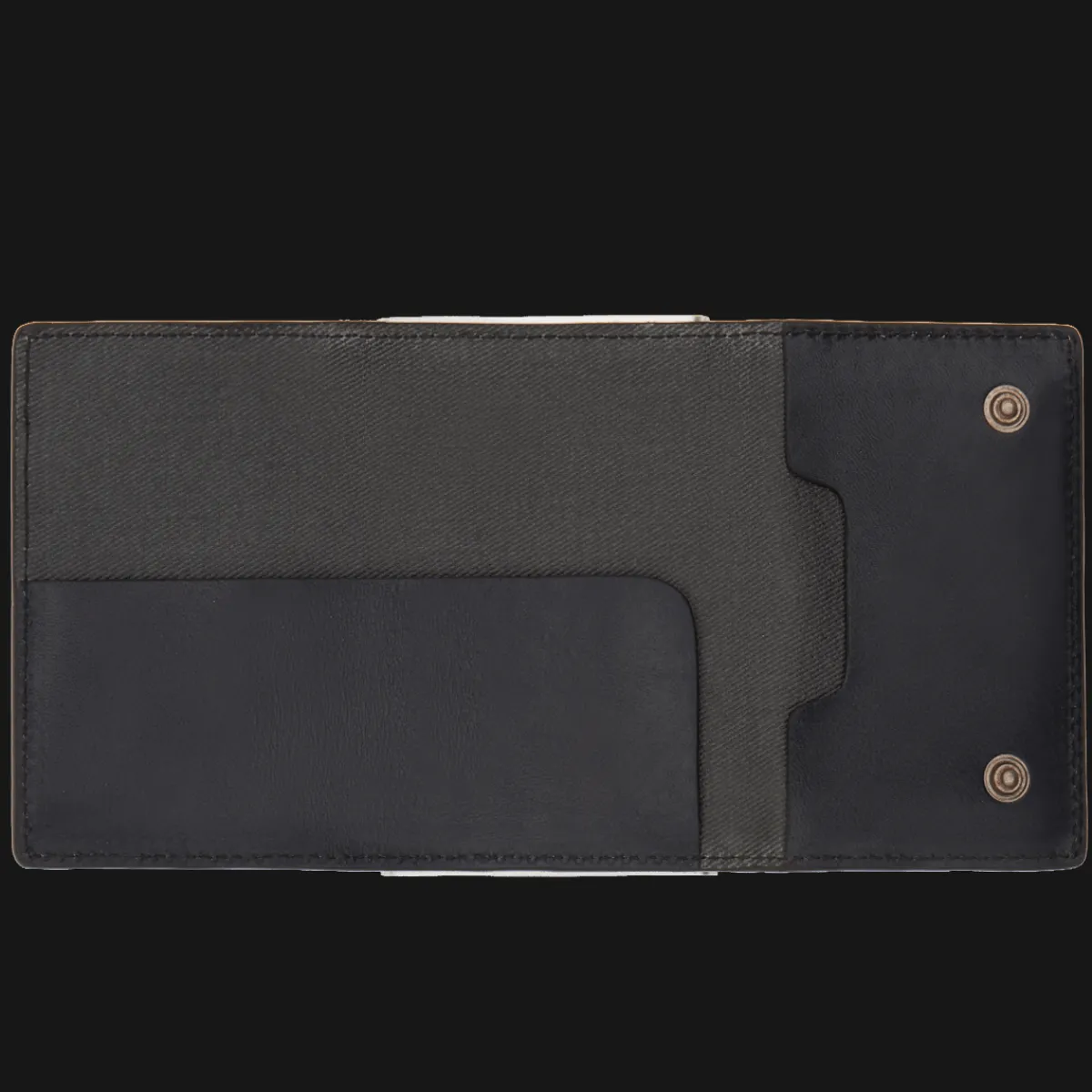Portcarte in pelle a scatto con protezione rfid-The Bridge Outlet