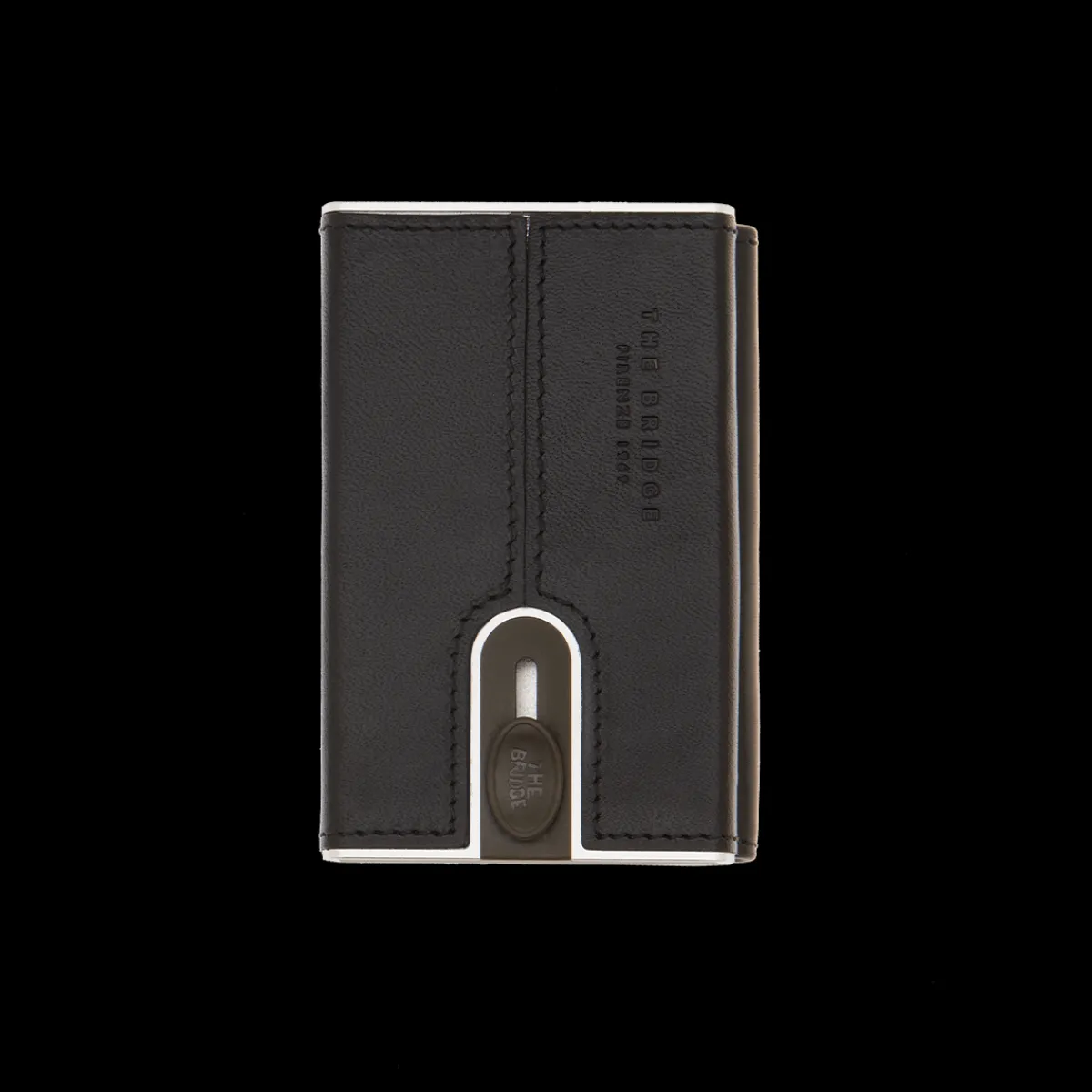 Portcarte in pelle a scatto con protezione rfid-The Bridge New