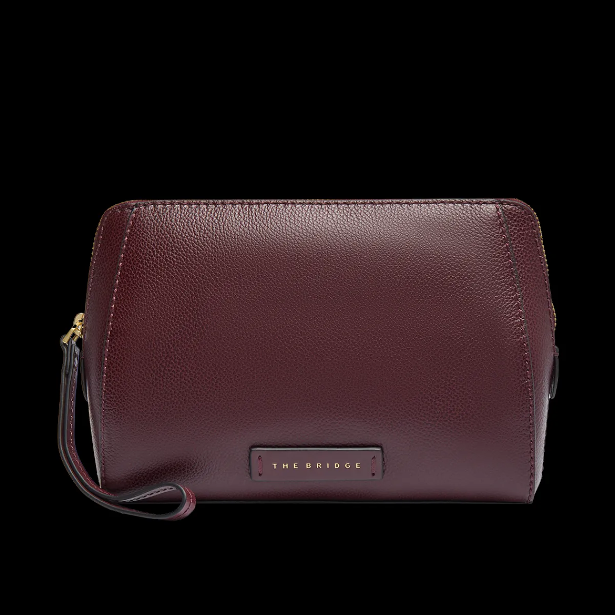 Pouch in pelle da polso con zip medium size-The Bridge