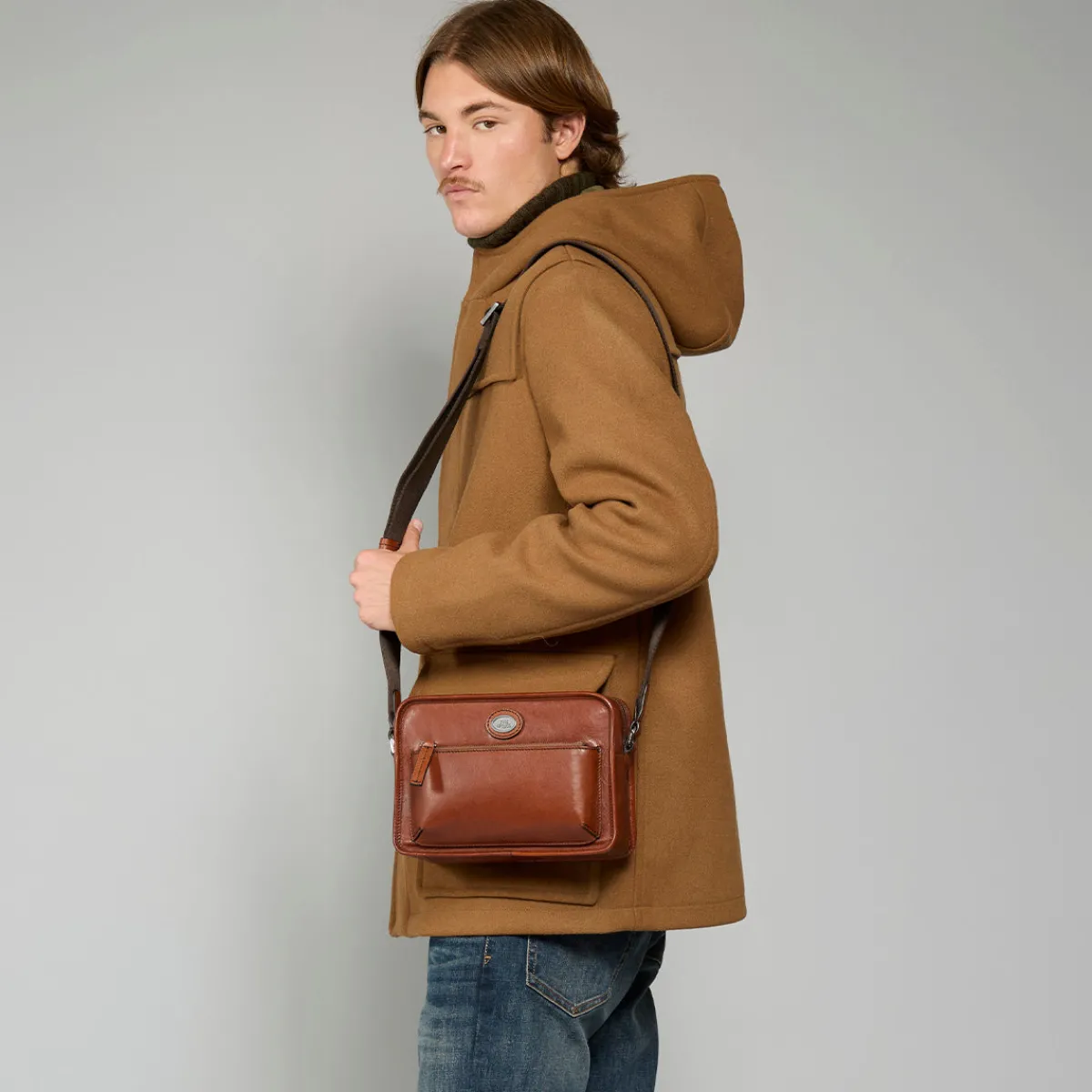 Tracolla in pelle uomo-The Bridge Outlet
