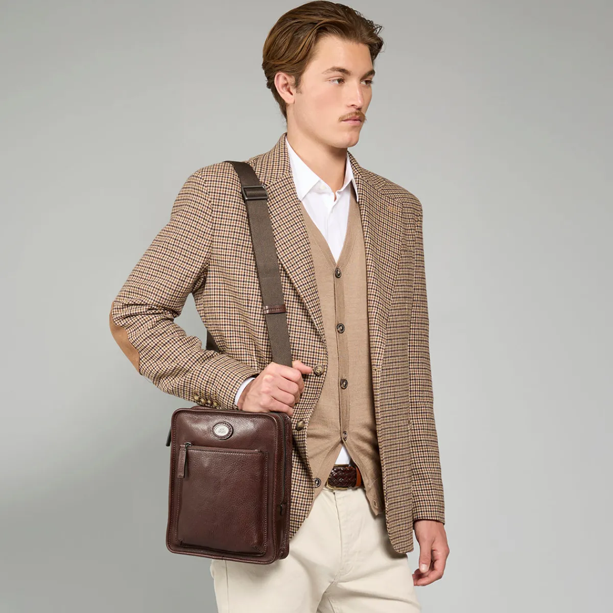 Tracolla in pelle uomo-The Bridge Sale