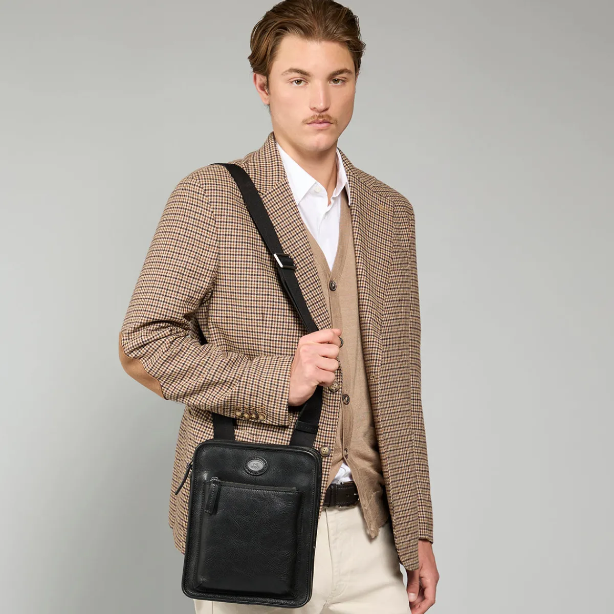 Tracolla in pelle uomo-The Bridge Best