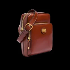Tracolla in pelle uomo con zip frontale-The Bridge Clearance