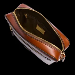 Tracolla in pelle uomo con zip frontale-The Bridge Best