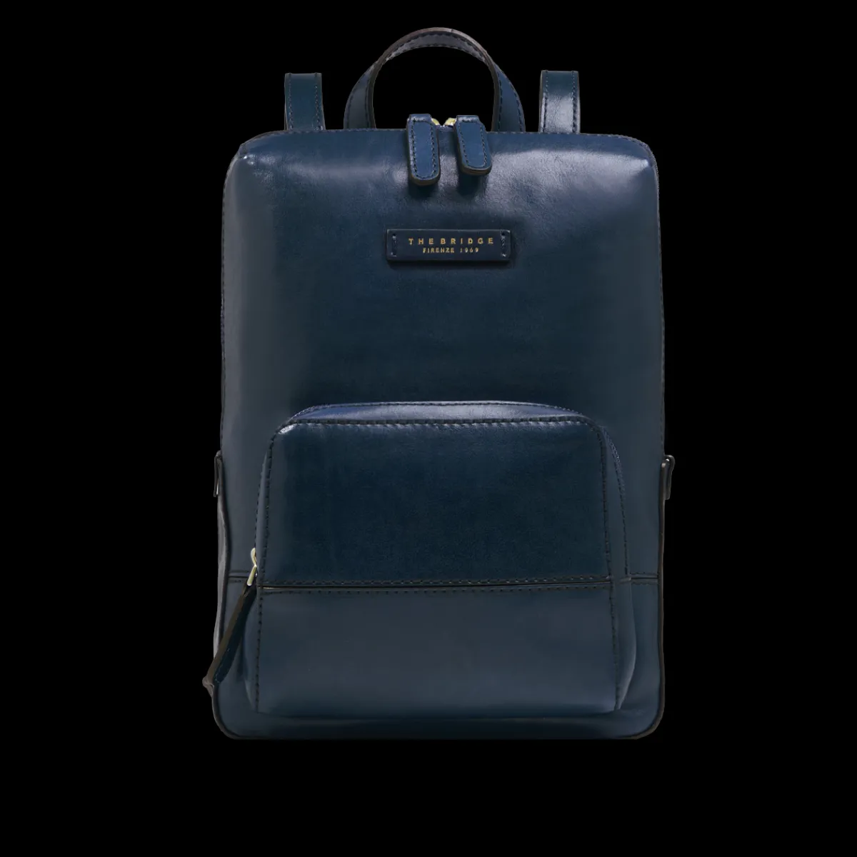 Zaino donna in pelle piccolo con tasca frontale-The Bridge Clearance