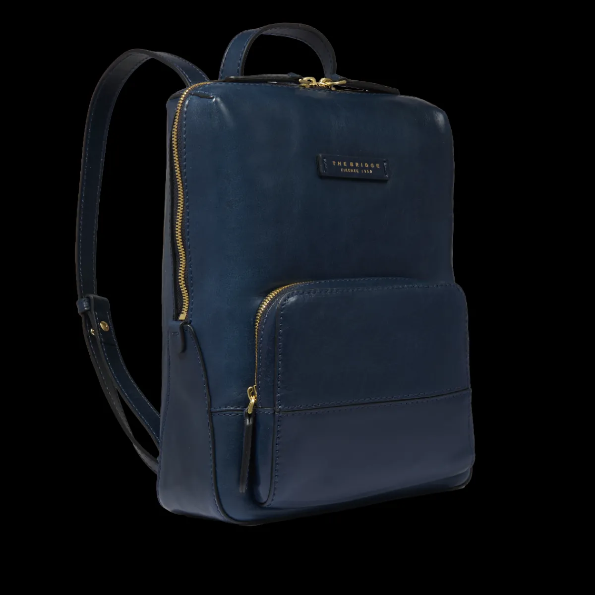 Zaino donna in pelle piccolo con tasca frontale-The Bridge Clearance