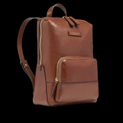 Zaino donna in pelle piccolo con tasca frontale-The Bridge Clearance