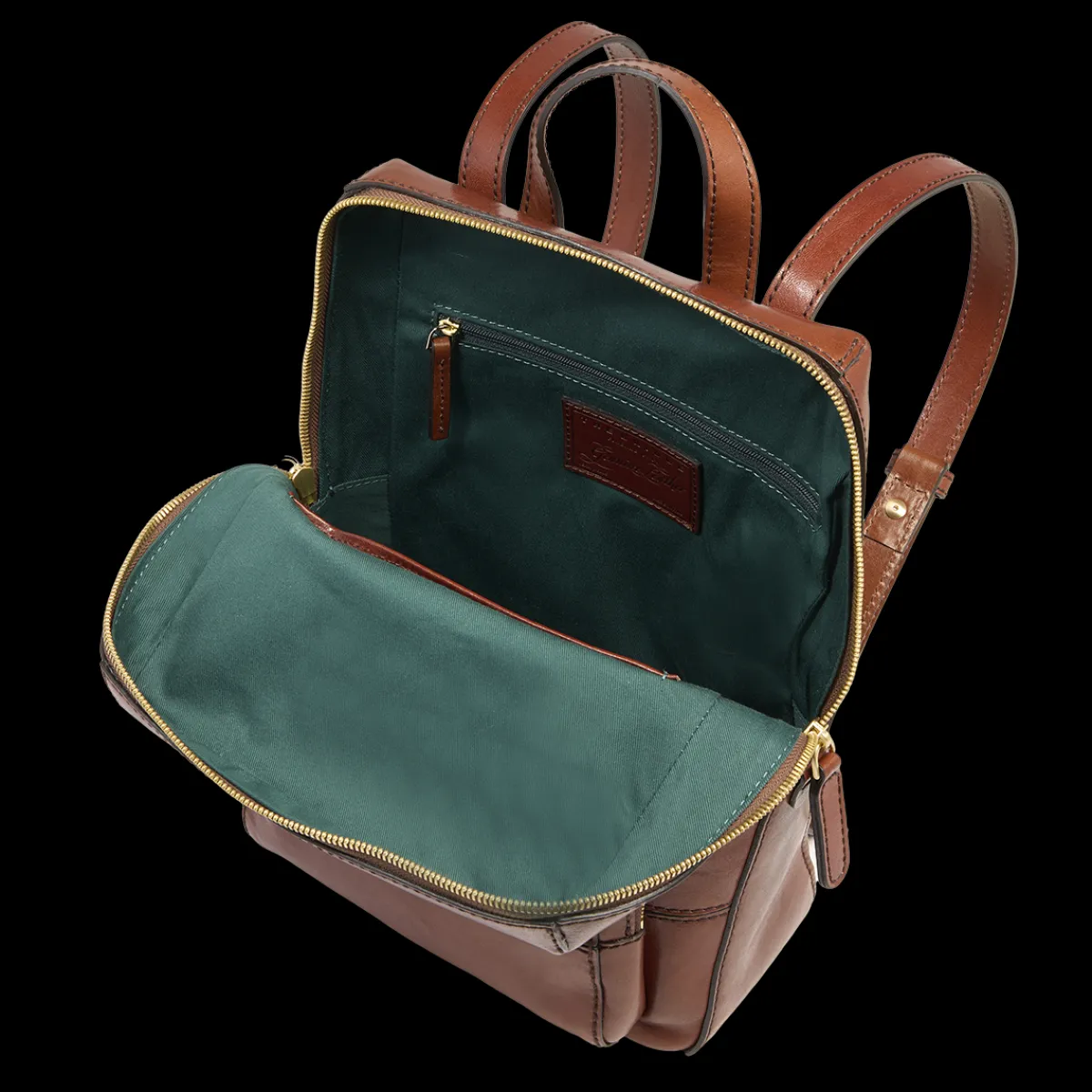 Zaino donna in pelle piccolo con tasca frontale-The Bridge Clearance