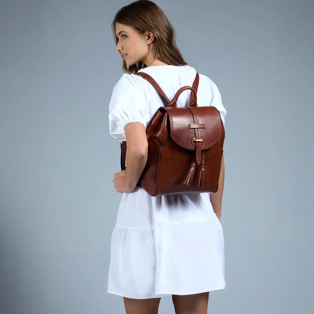 Zaino donna pelle con nappine-The Bridge Discount