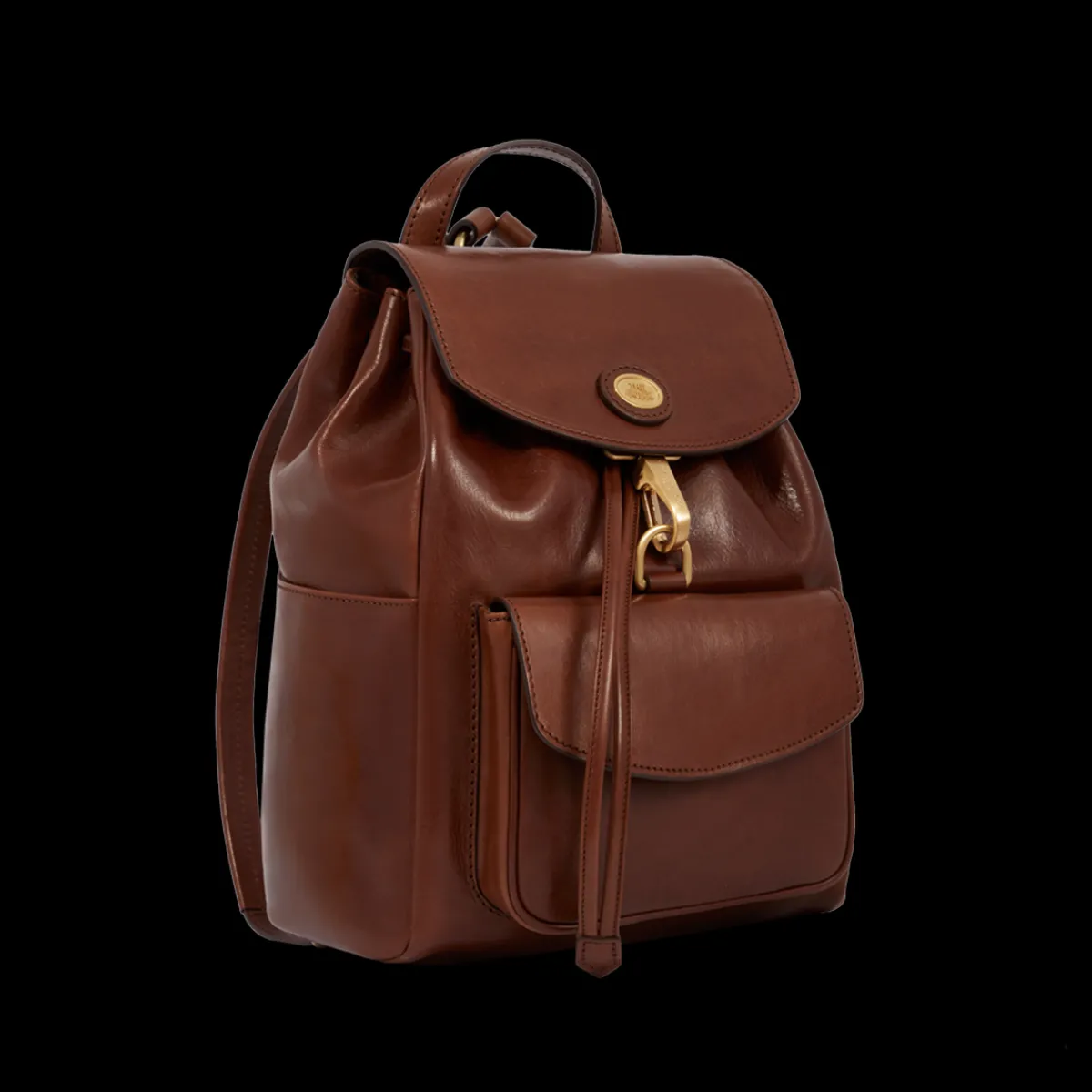 Zaino donna pelle con tasca frontale-The Bridge Best