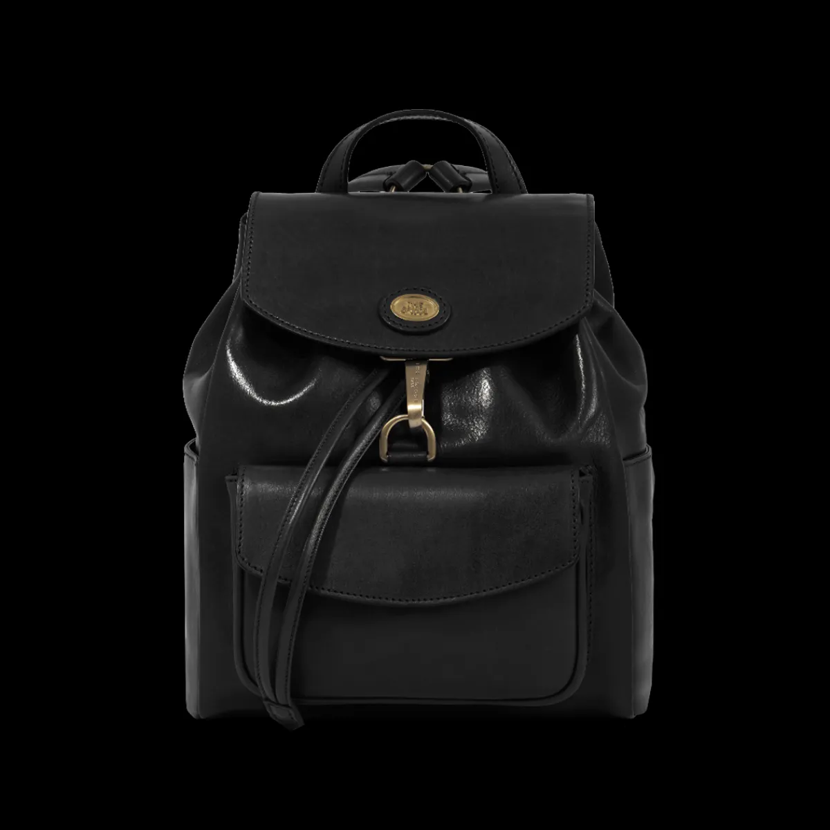 Zaino donna pelle con tasca frontale-The Bridge Sale