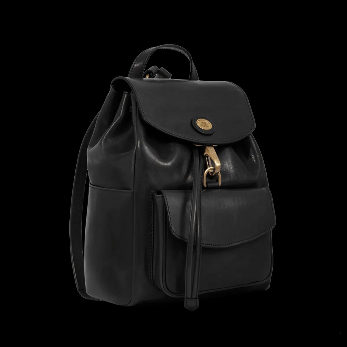 Zaino donna pelle con tasca frontale-The Bridge Sale