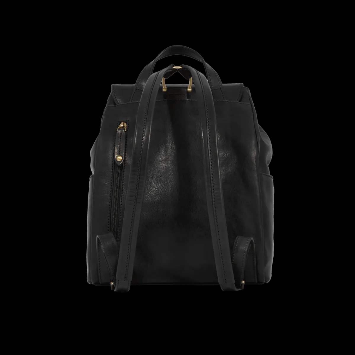 Zaino donna pelle con tasca frontale-The Bridge Sale