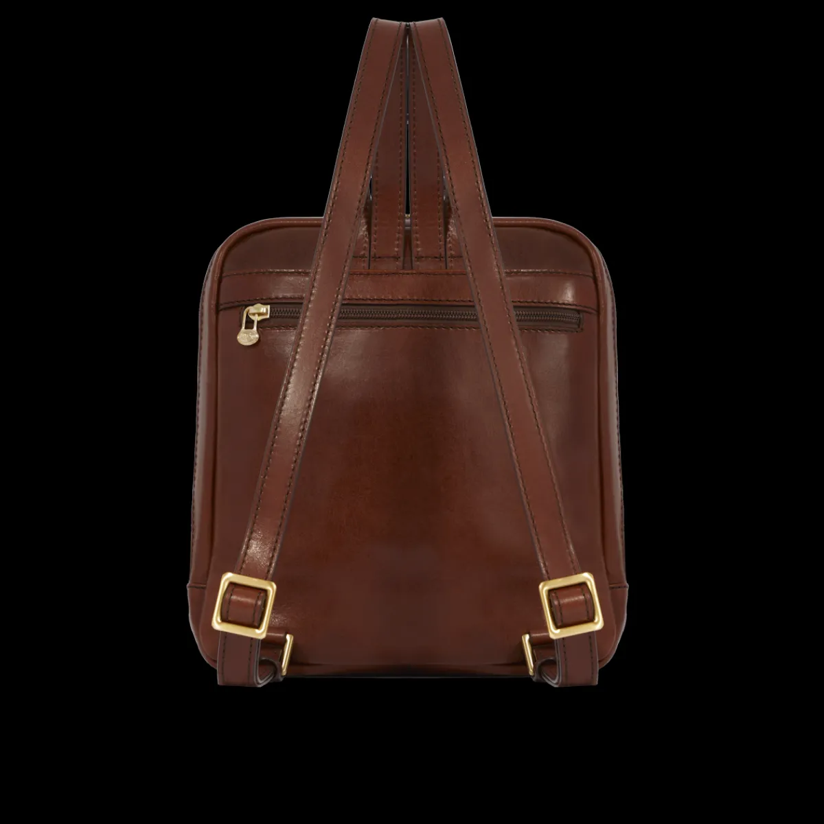 Zaino donna pelle piccolo con tasca frontale-The Bridge New