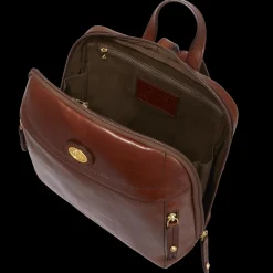 Zaino donna pelle piccolo con tasca frontale-The Bridge New
