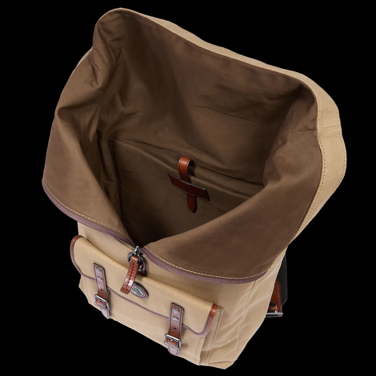 Zaino in pelle e tessuto uomo-The Bridge Sale