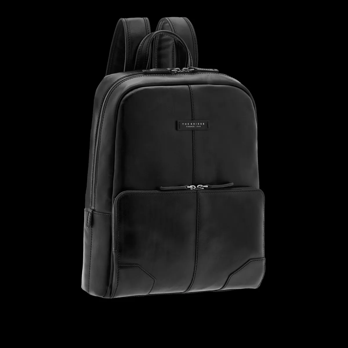 Zaino in pelle porta pc uomo due zip-The Bridge New