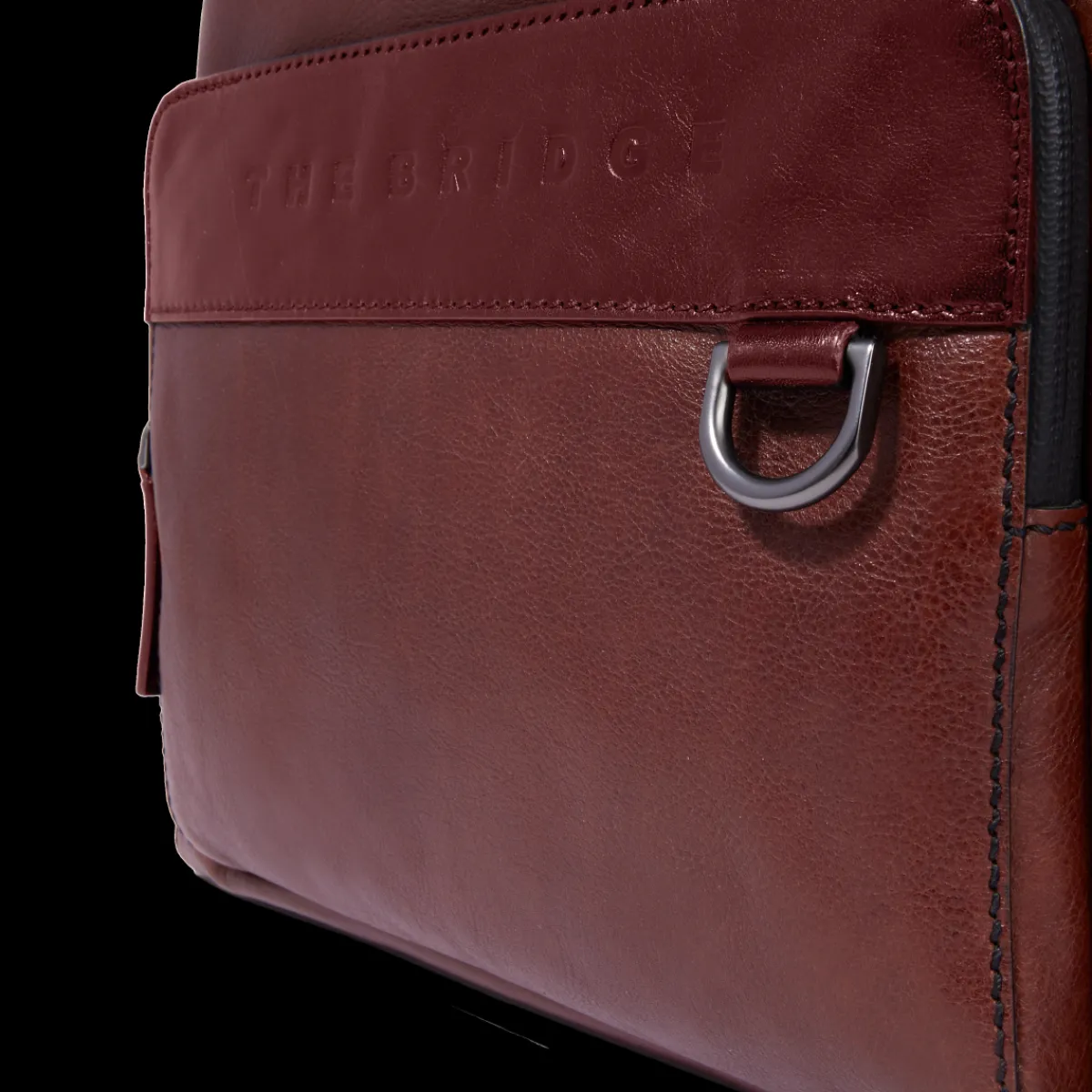 Zaino in pelle porta pc uomo-The Bridge