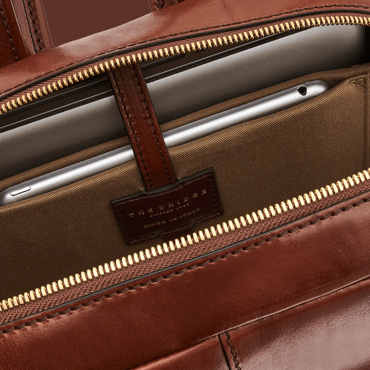 Zaino in pelle porta pc uomo una zip-The Bridge