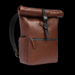 Zaino in pelle uomo con apertura roll-top-The Bridge New