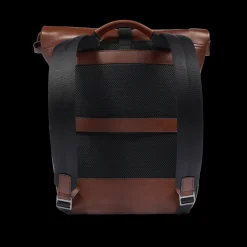 Zaino in pelle uomo con apertura roll-top-The Bridge New