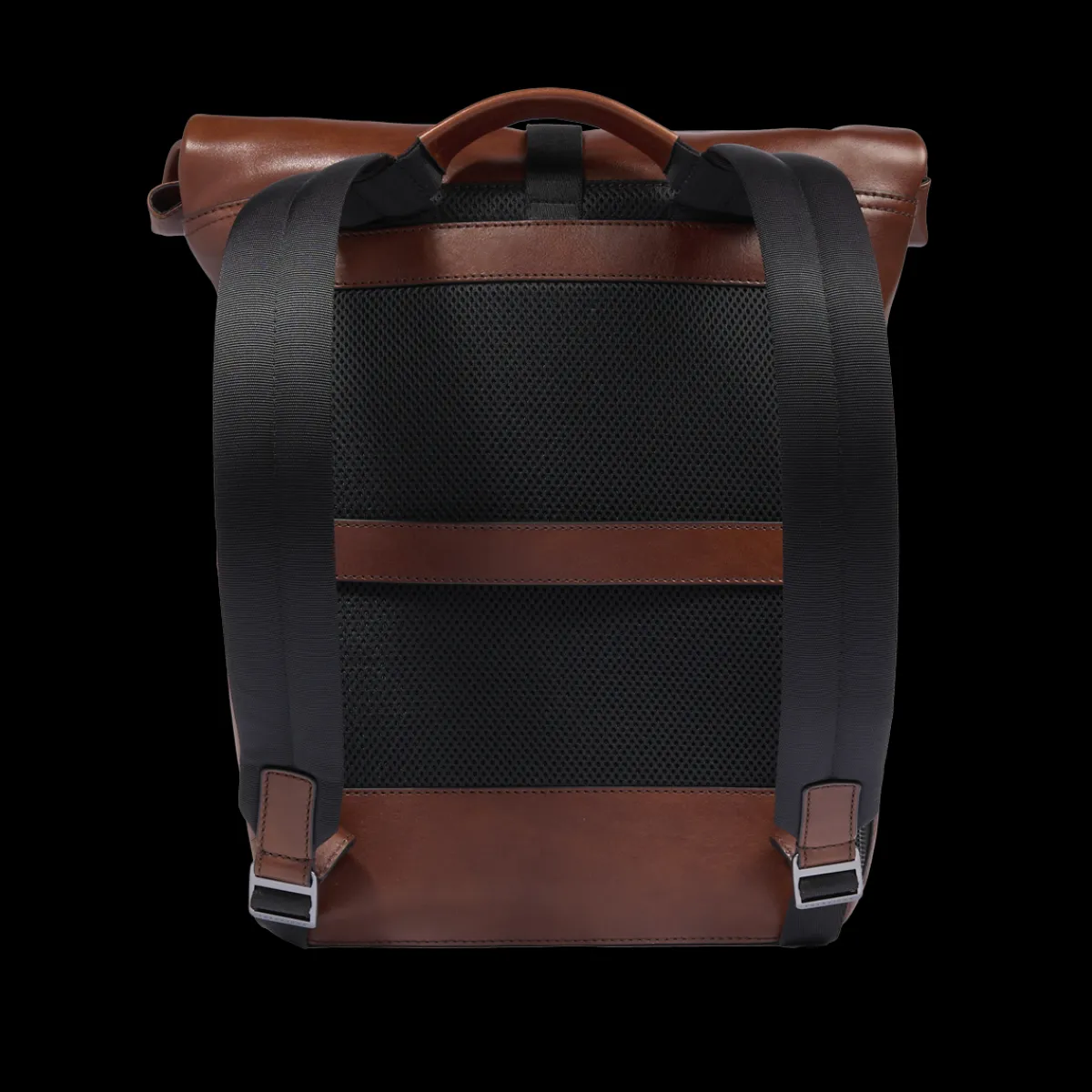 Zaino in pelle uomo con apertura roll-top-The Bridge New