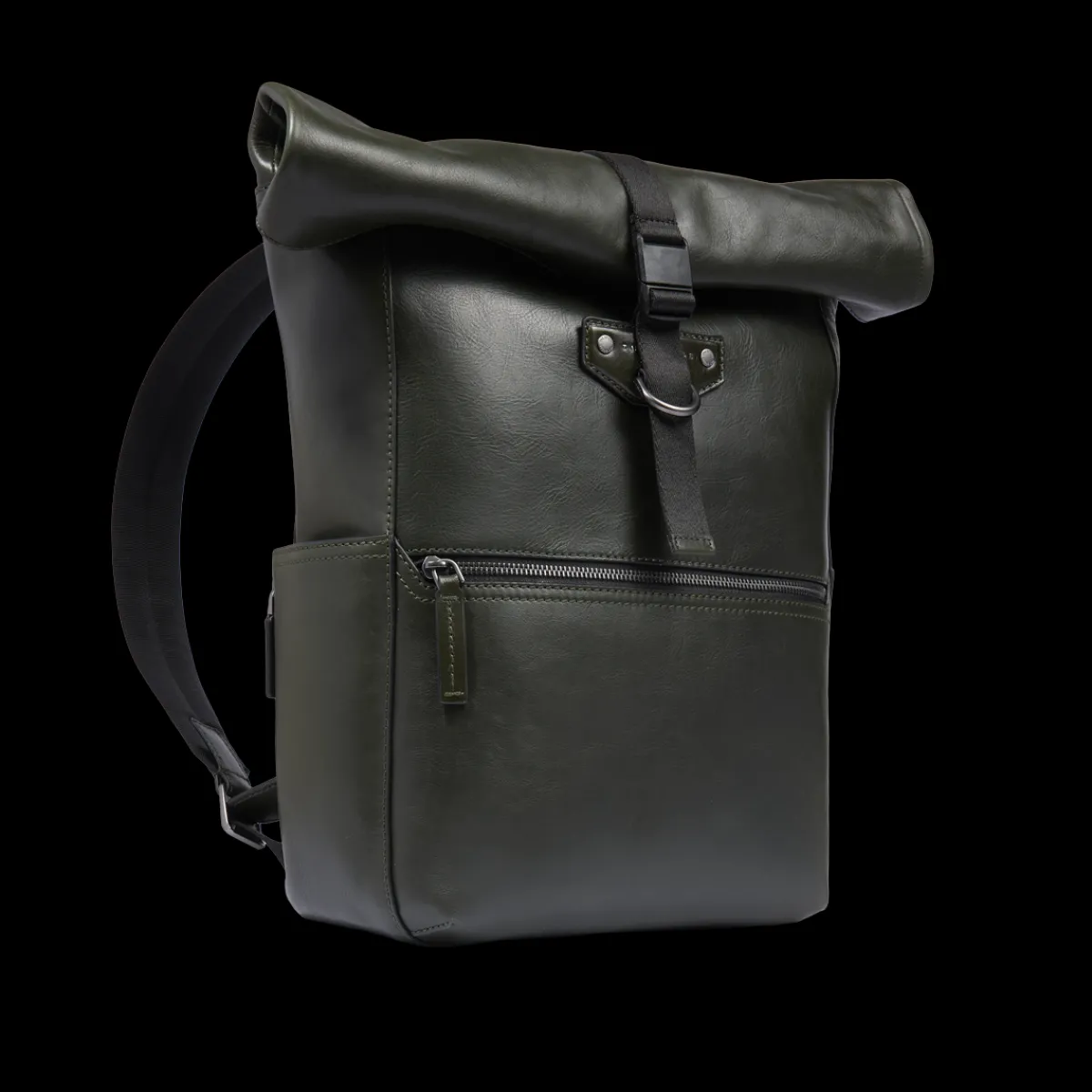 Zaino in pelle uomo con apertura roll-top-The Bridge Discount
