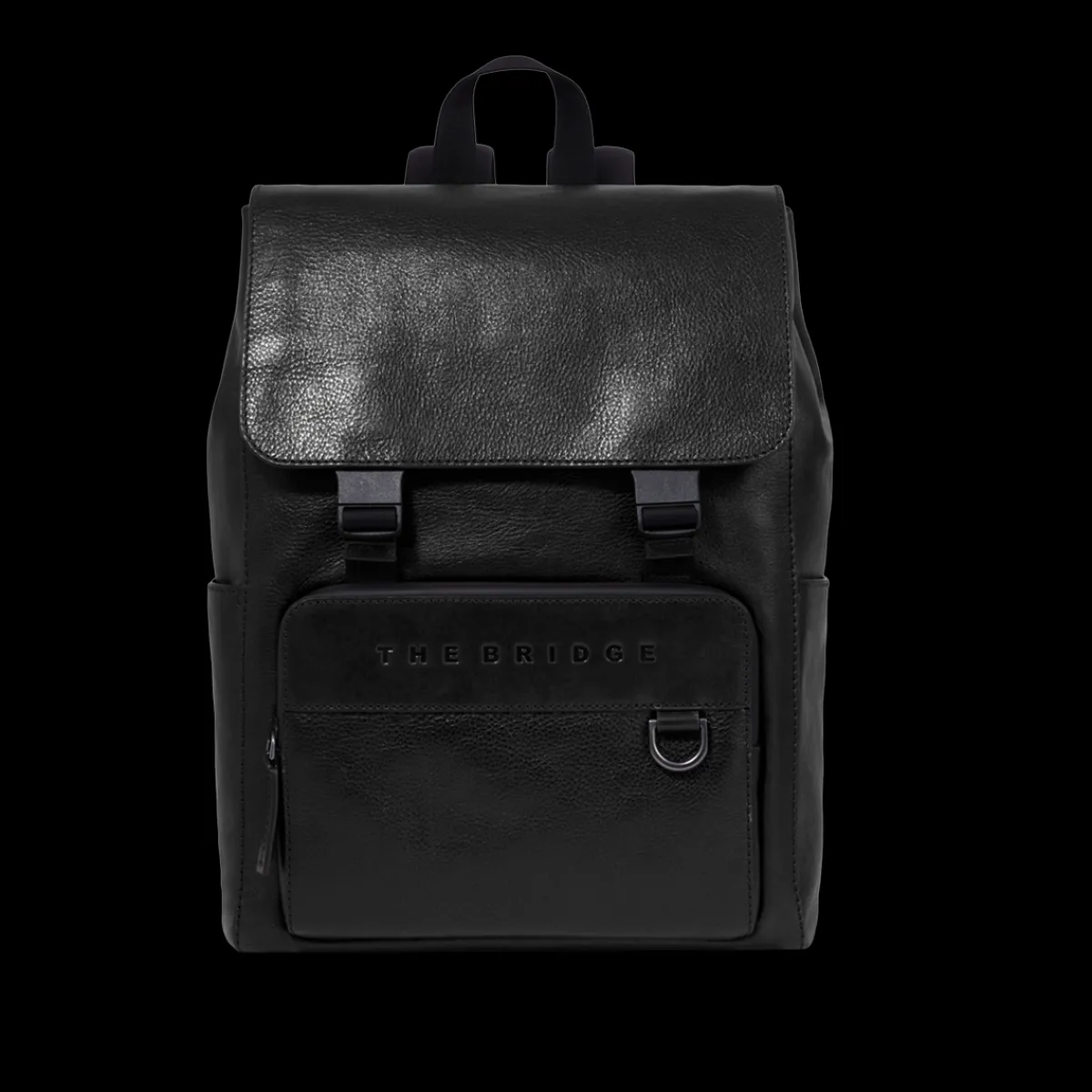 Zaino in pelle uomo con patta frontale-The Bridge Discount